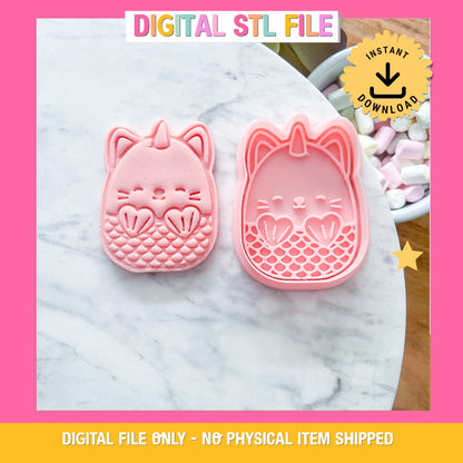 "Mermaid Squishmallow" - Cookie Cutter & Stamp