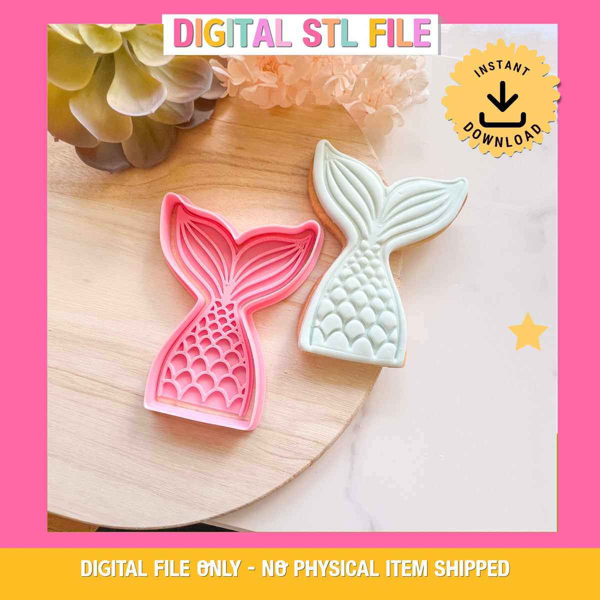 "Mermaid Tail" - Cookie Cutter & Stamp