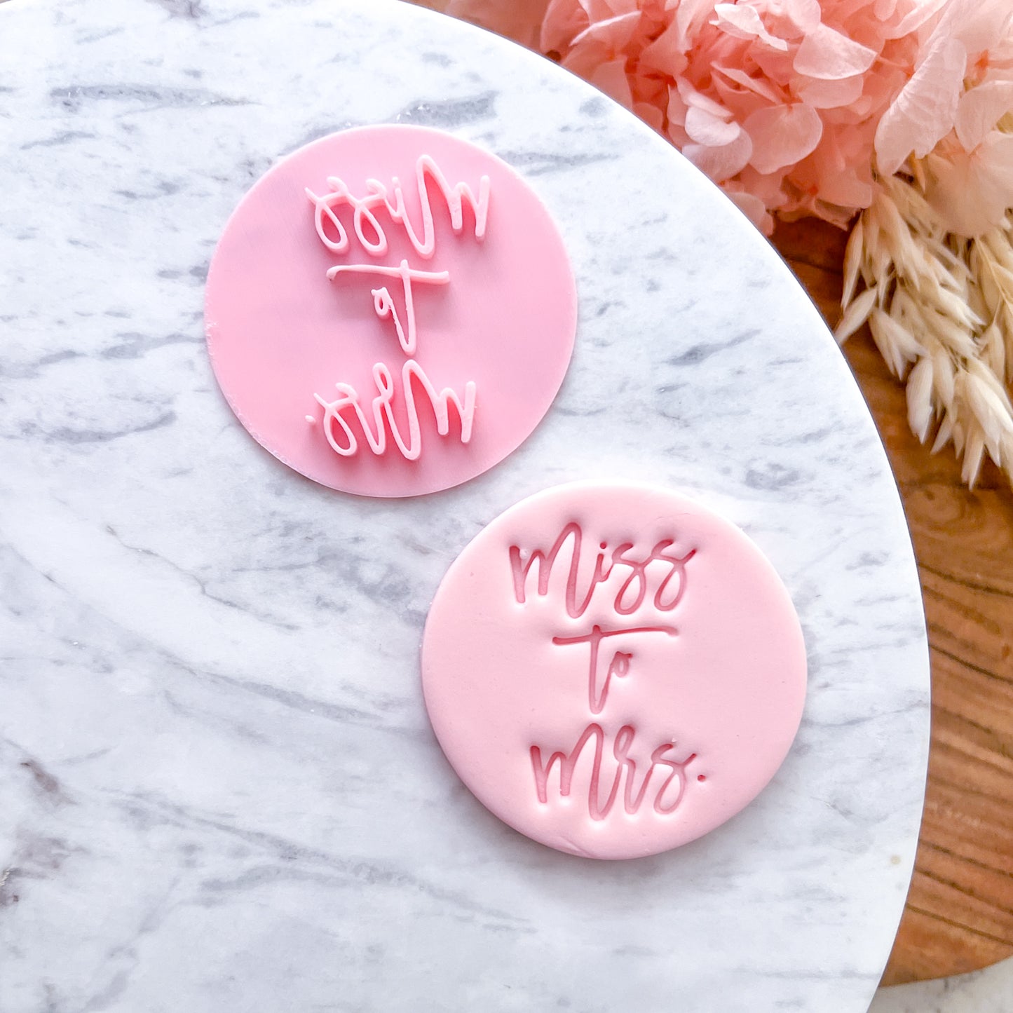 Miss to Mrs Fondant Stamp