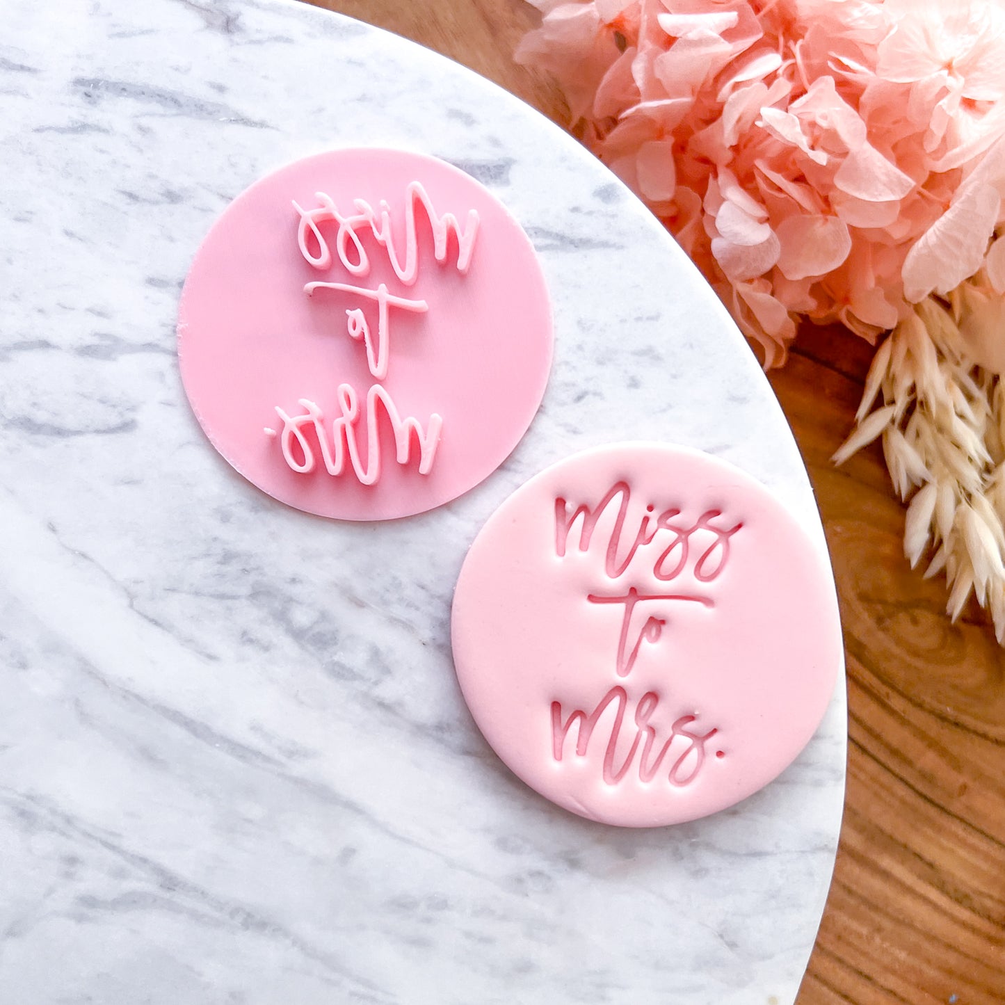 Miss to Mrs Fondant Stamp