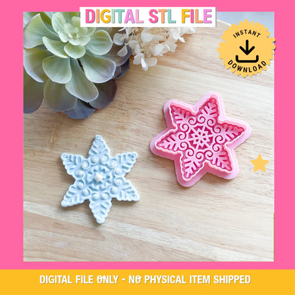 "Snowflake #2" - Cookie Cutter & Stamp