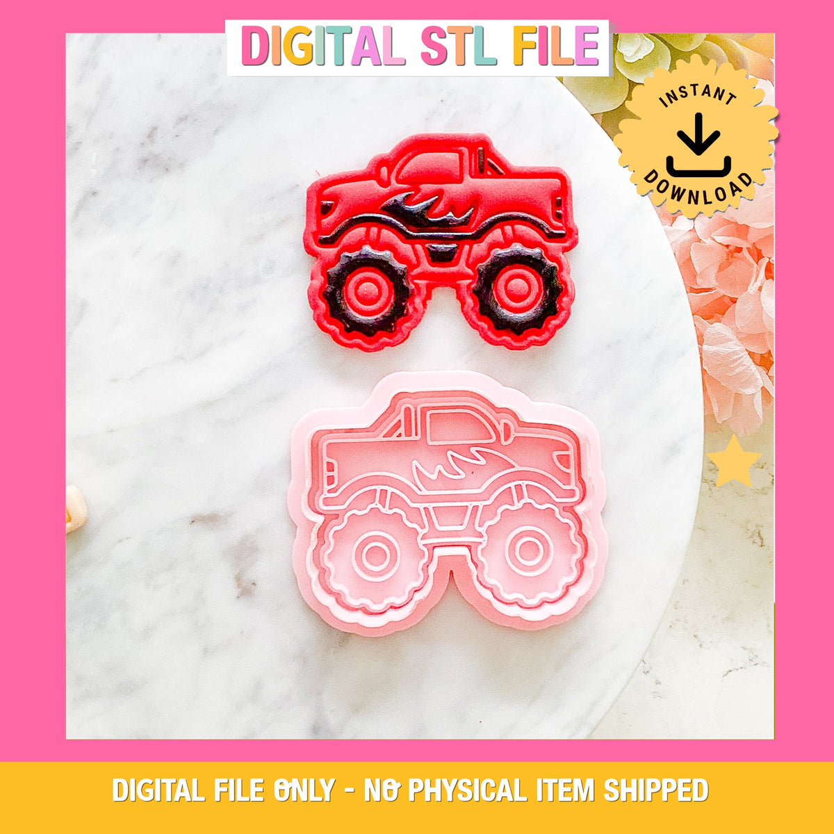 "Monster Truck" - Cookie Cutter & Stamp