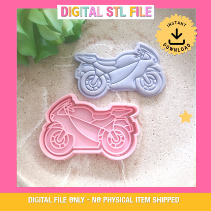 “Motorcycle” - Cookie Cutter & Stamp