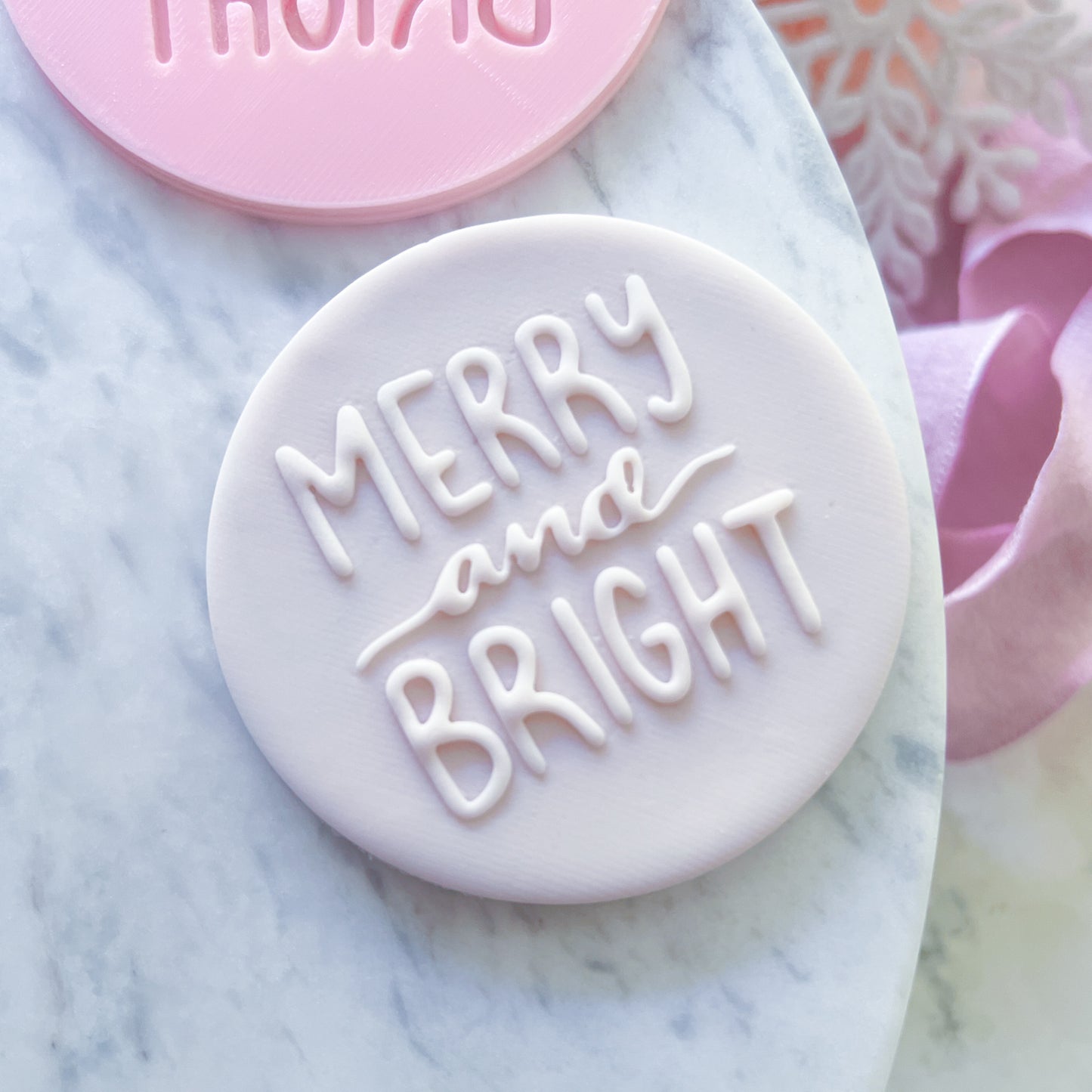 Merry & Bright - Fondant Stamp