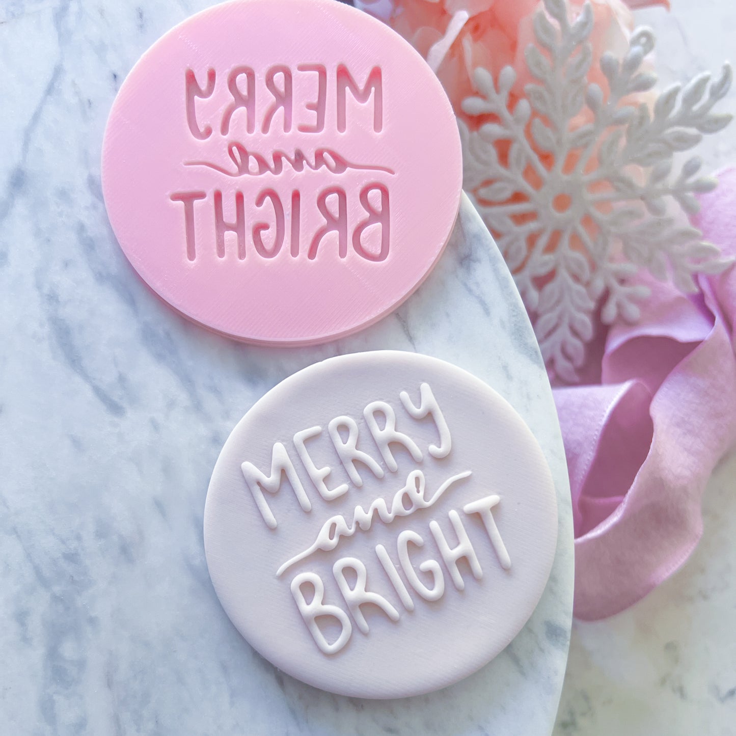 Merry & Bright - Fondant Stamp