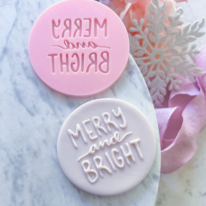 Merry & Bright - Fondant Stamp