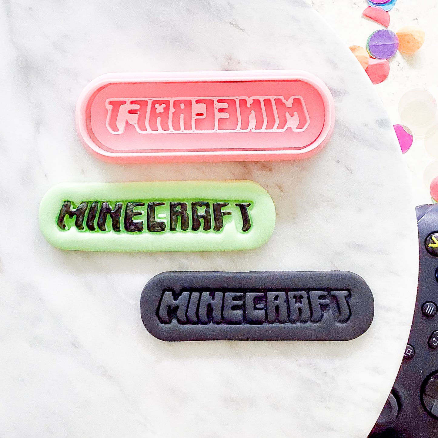 "Minecraft Logo" Cookie Cutter & Stamp