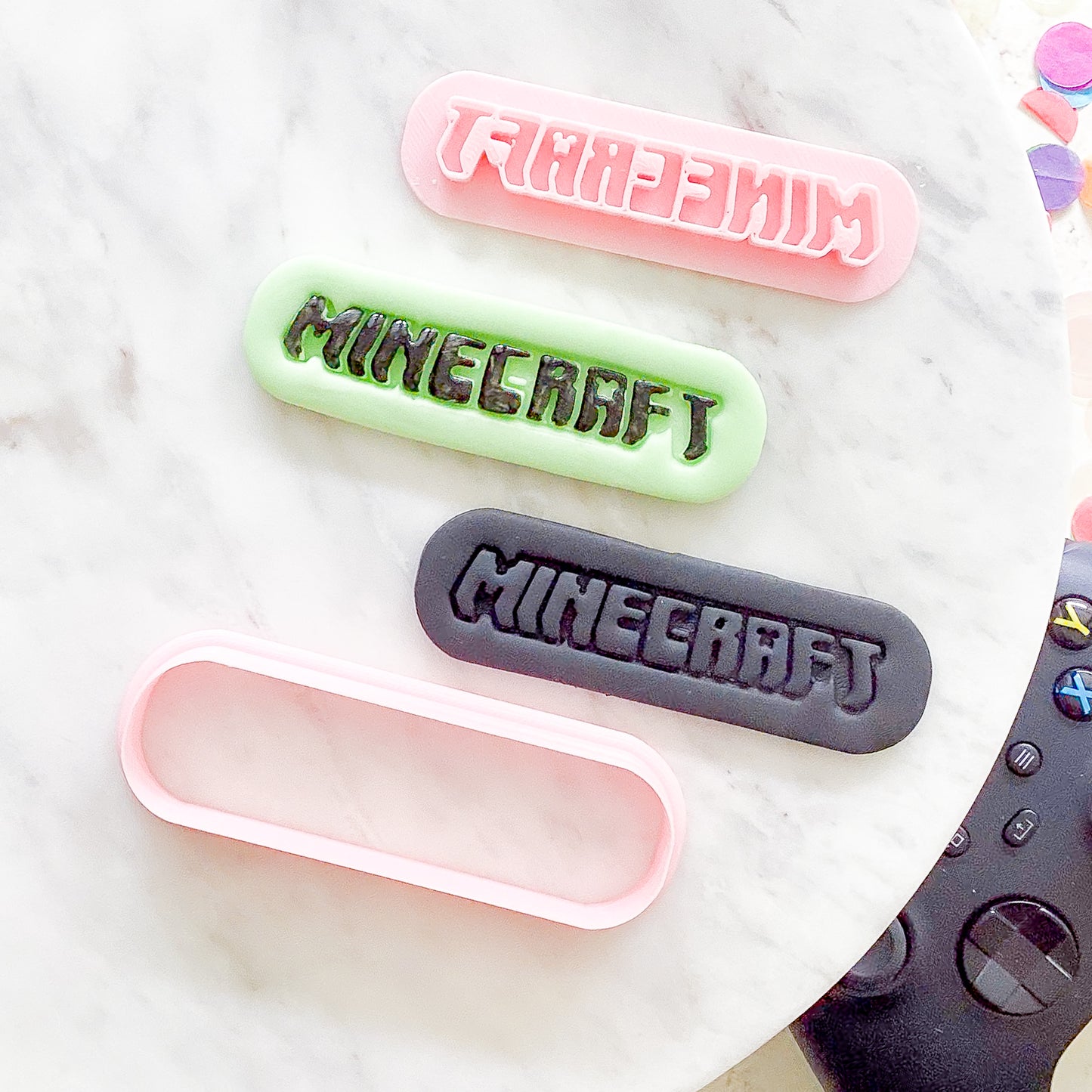 "Minecraft Logo" Cookie Cutter & Stamp