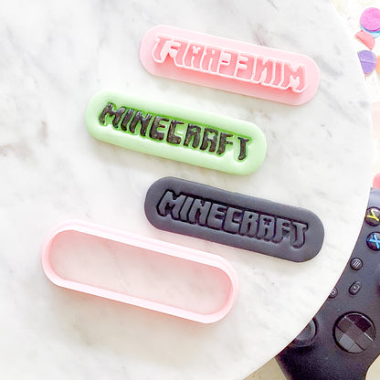 "Minecraft Logo" Cookie Cutter & Stamp