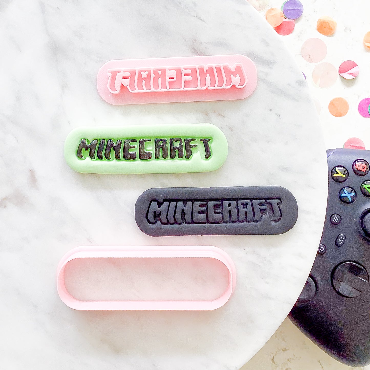 "Minecraft Logo" Cookie Cutter & Stamp