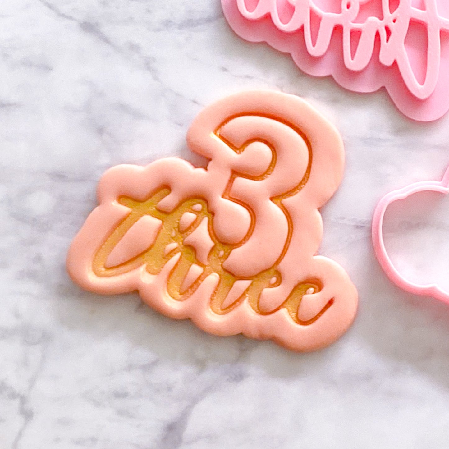 Three - Cookie Cutter & Stamp