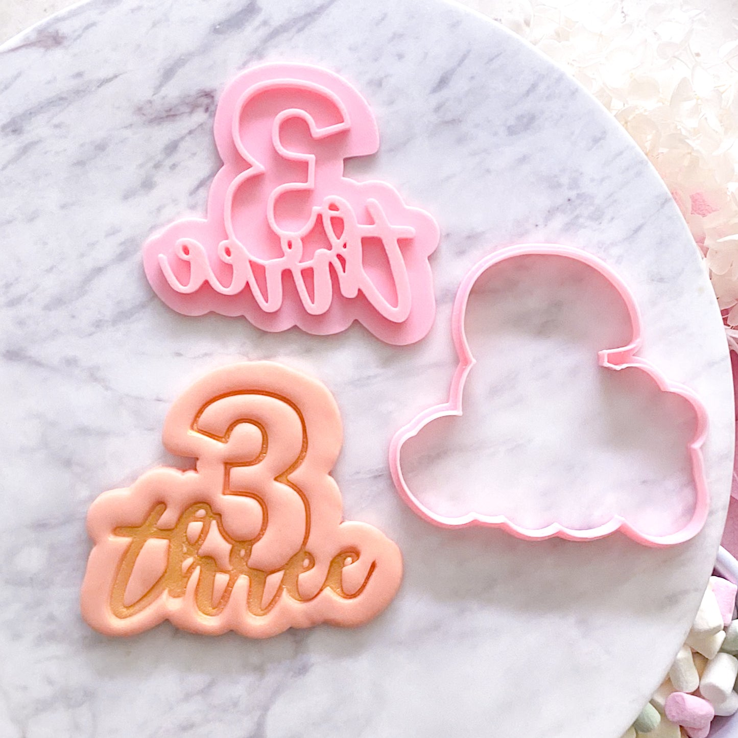 Three - Cookie Cutter & Stamp