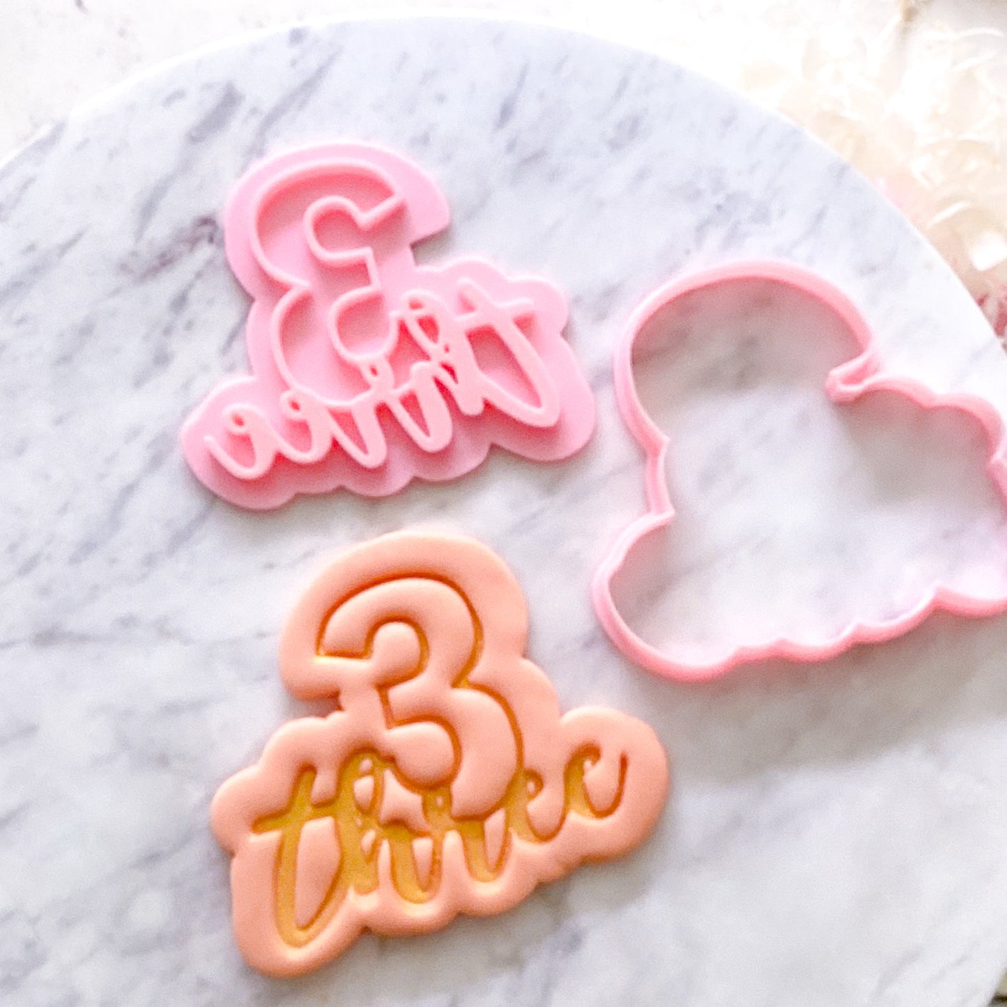 Three - Cookie Cutter & Stamp