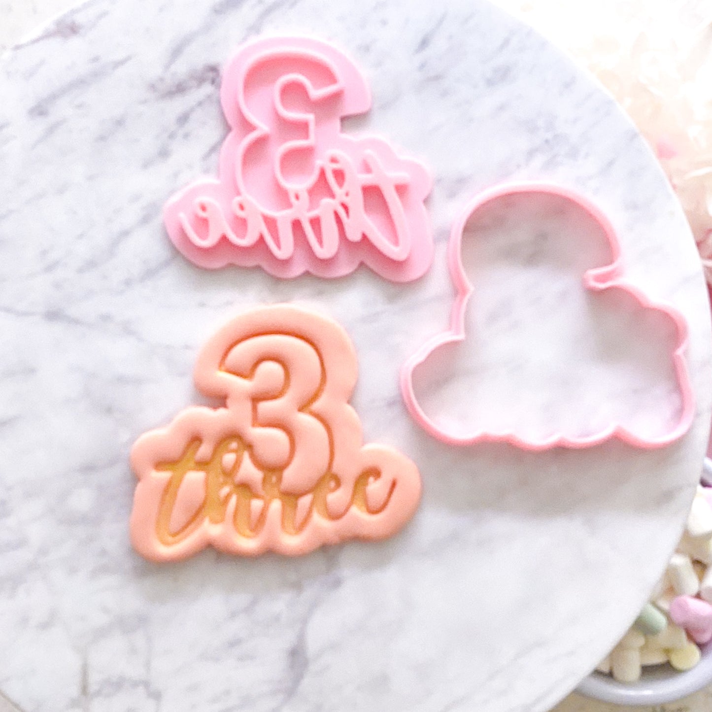 Three - Cookie Cutter & Stamp
