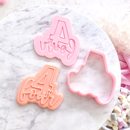 Four - Cookie Cutter & Stamp