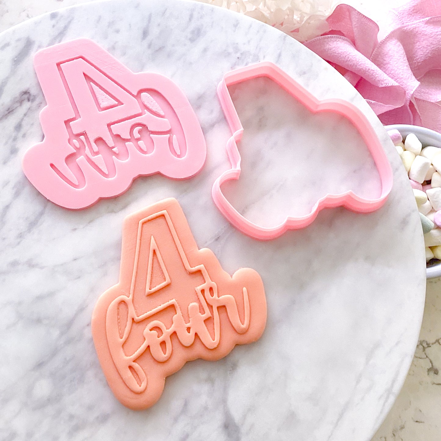 Four - Cookie Cutter & Stamp