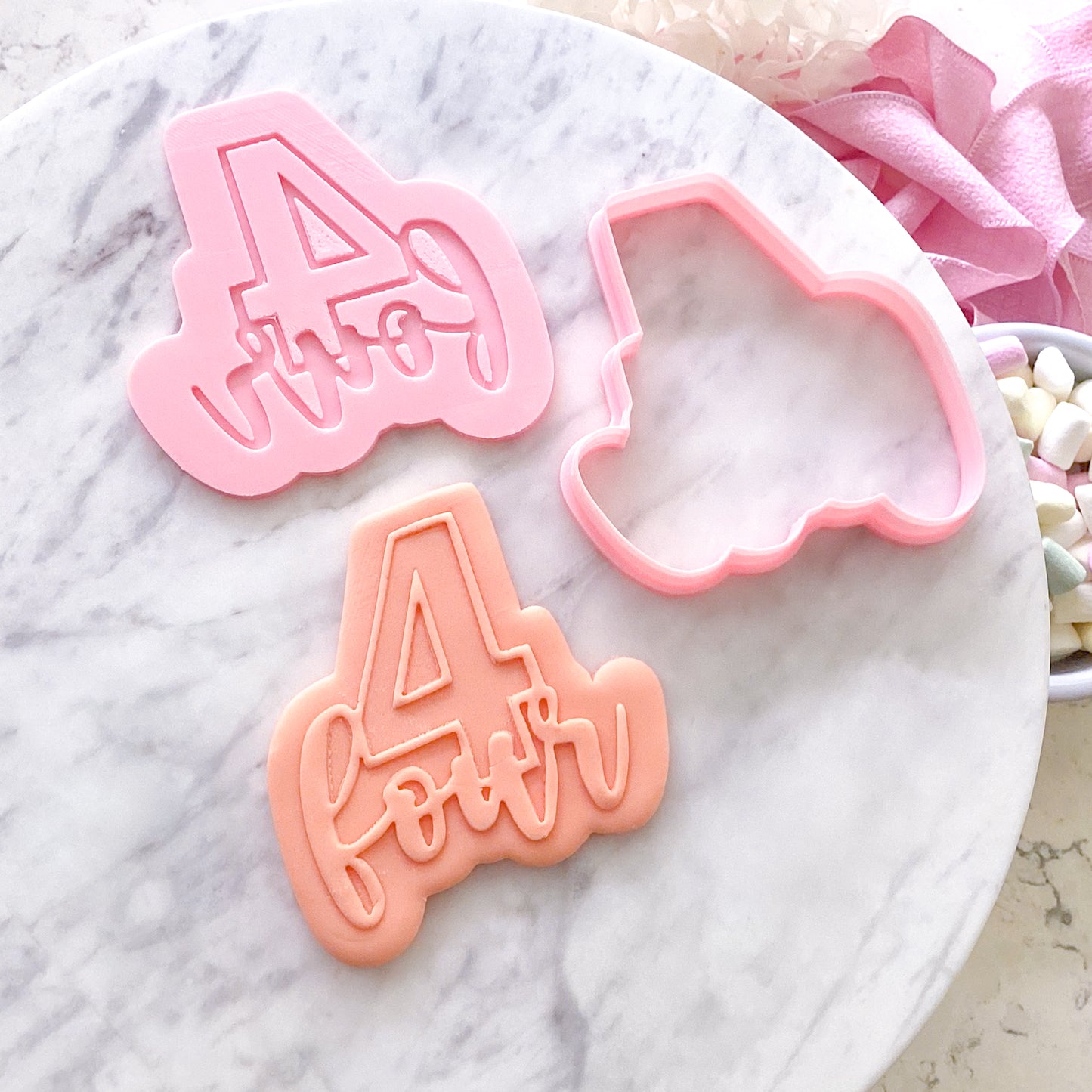 Four - Cookie Cutter & Stamp