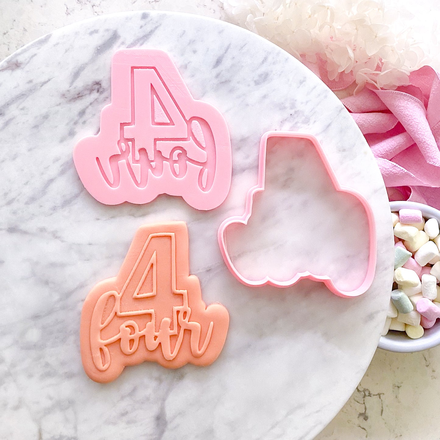 Four - Cookie Cutter & Stamp