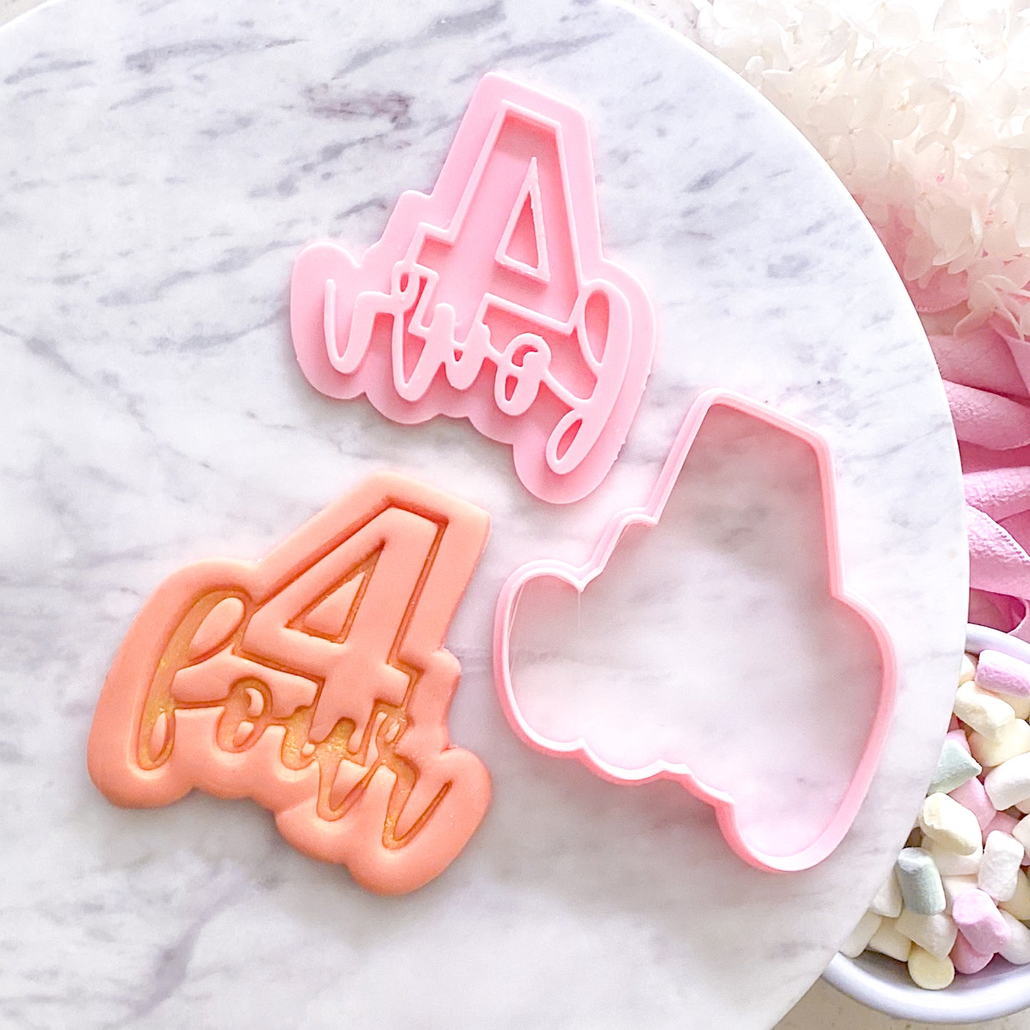 Four - Cookie Cutter & Stamp