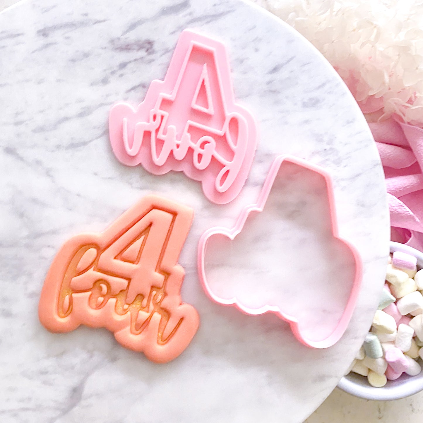 Four - Cookie Cutter & Stamp