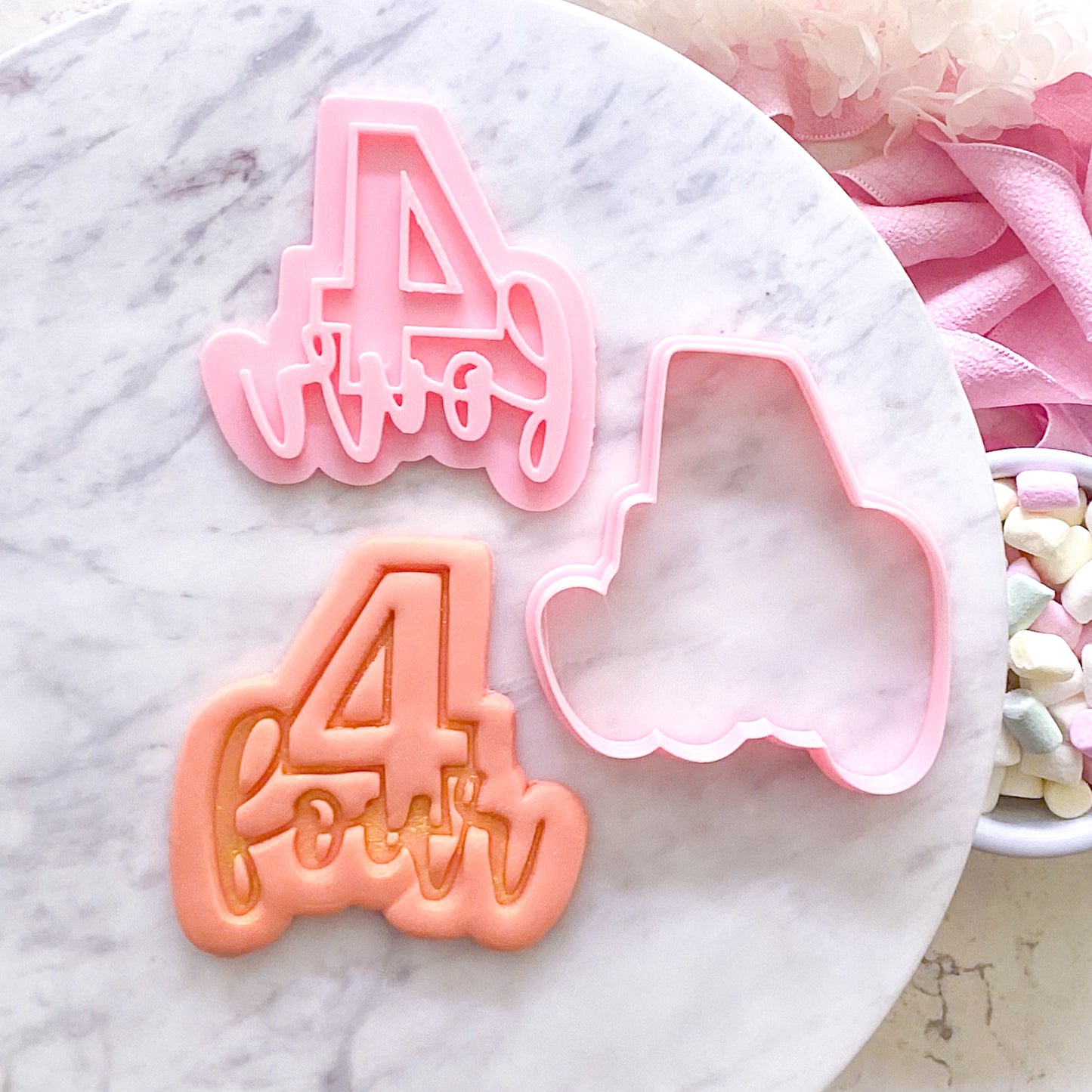 Four - Cookie Cutter & Stamp