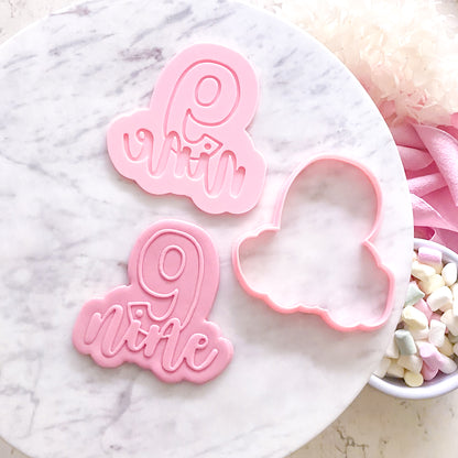 Nine - Cookie Cutter & Stamp