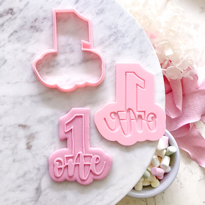 One - Cookie Cutter & Stamp