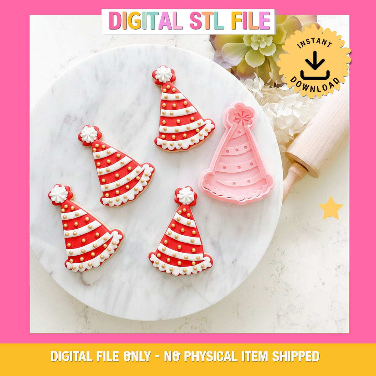 "Party Hat" - Cookie Cutter & Stamp