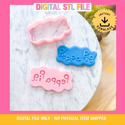 "Peppa Logo" Cookie Cutter & Stamp