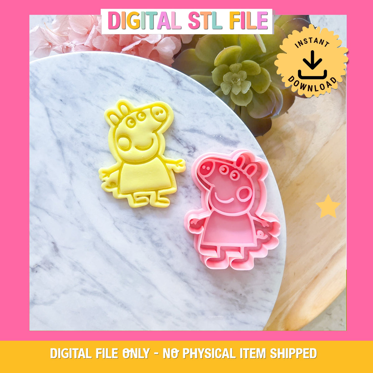 "Peppa" Cookie Cutter & Stamp