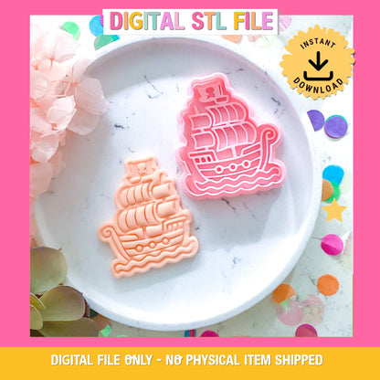 "Pirate Ship" - Cookie Cutter & Stamp