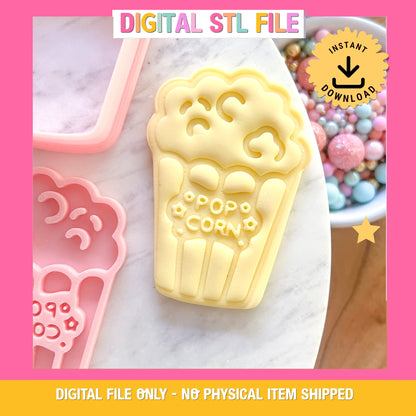 "Popcorn" - Cookie Cutter & Stamp
