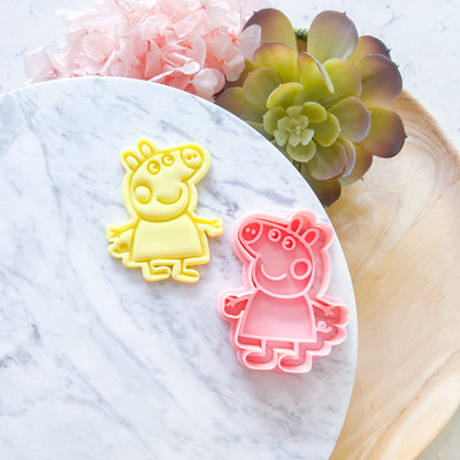 "Peppa" Cookie Cutter & Stamp