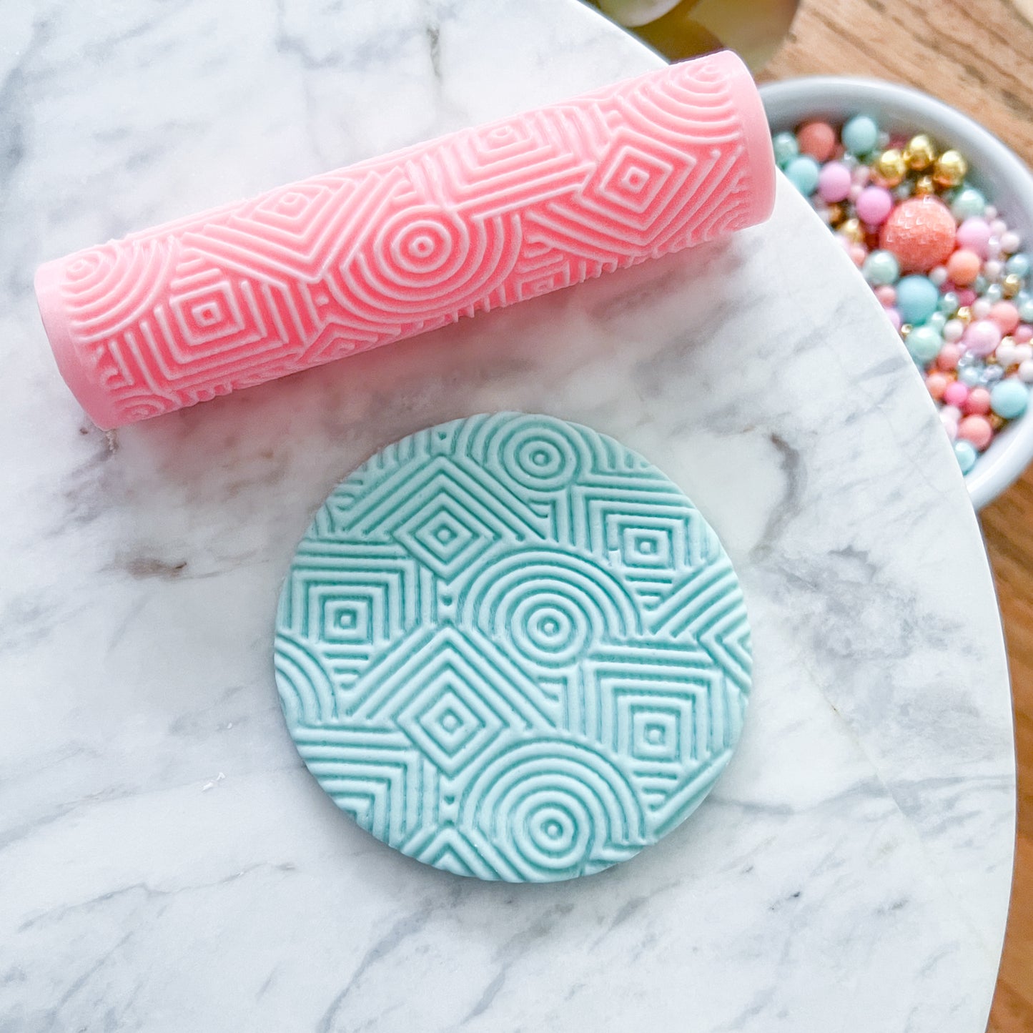 "Concentric" Fondant Texture Roller
