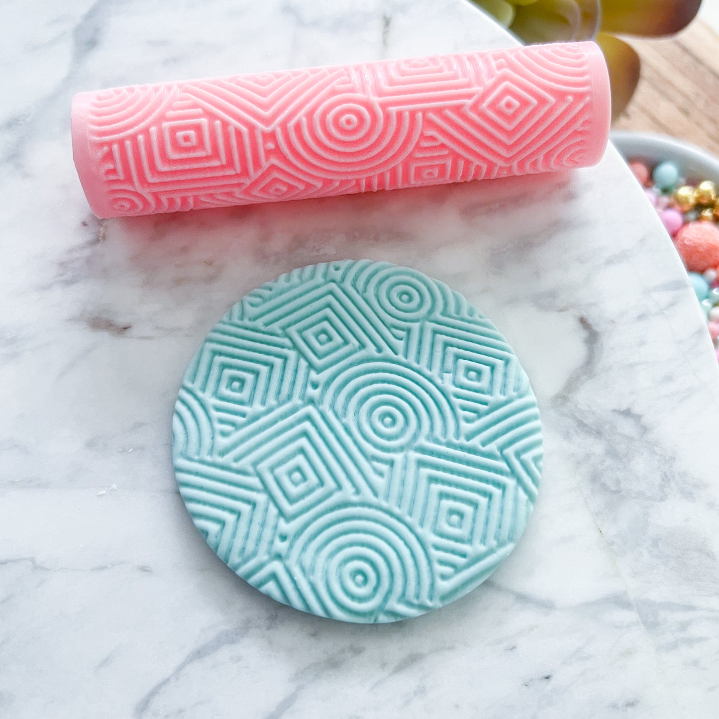 "Concentric" Fondant Texture Roller