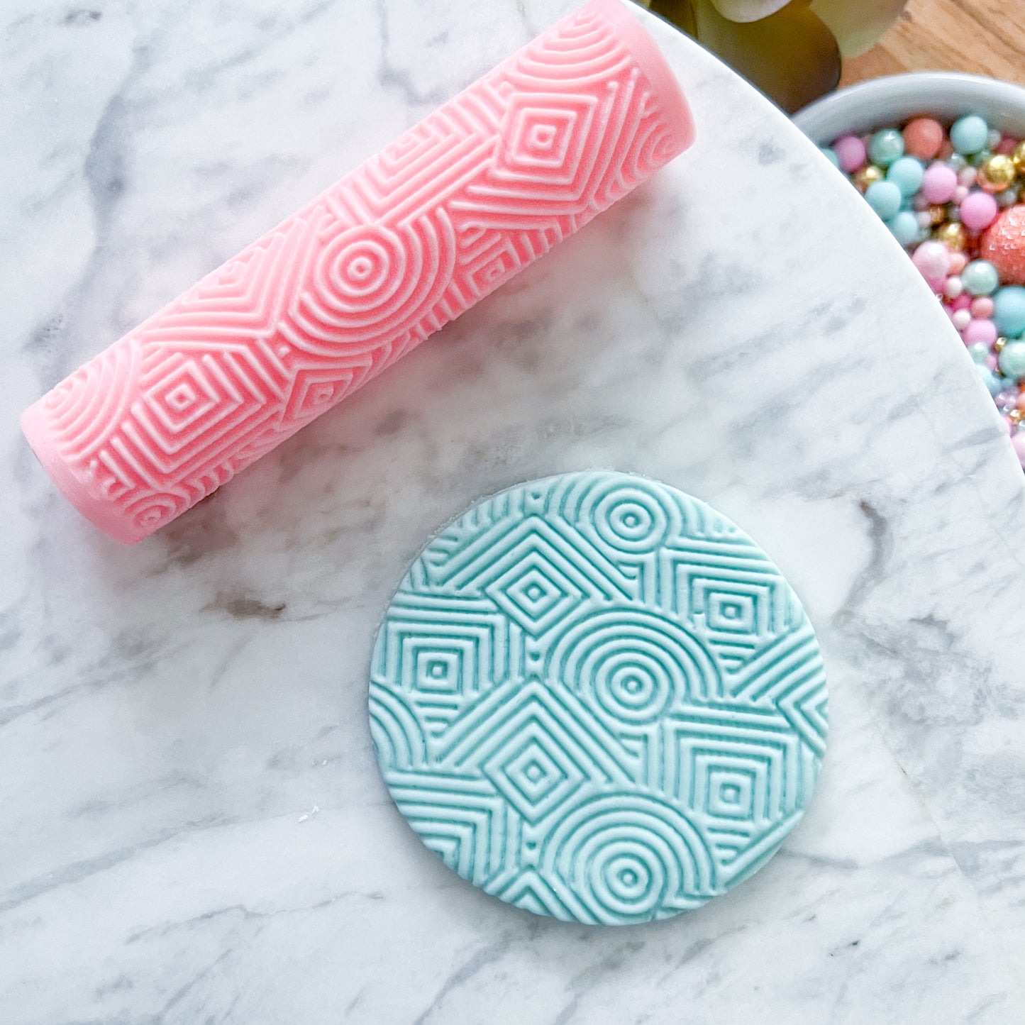 "Concentric" Fondant Texture Roller