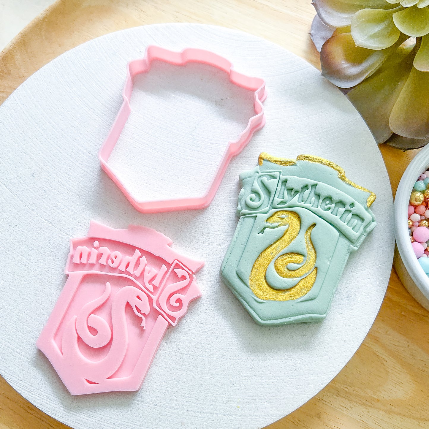 "Slytherin Crest" - Cookie Cutter & Stamp