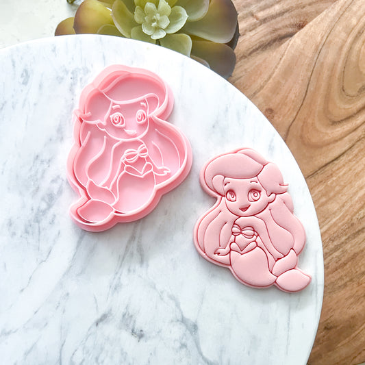 "Ariel" Cookie Cutter & Stamp