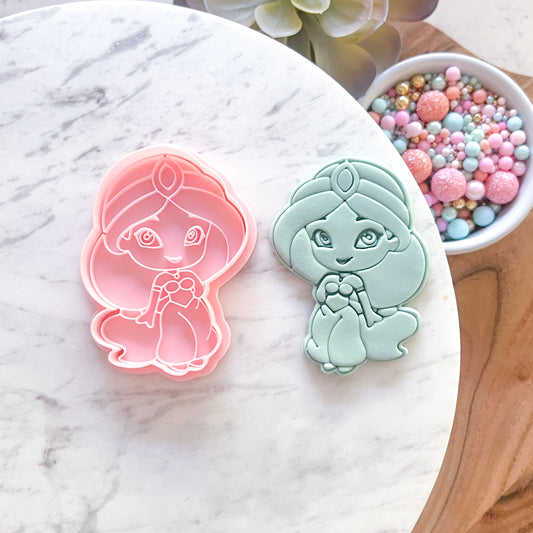 "Jasmine" Cookie Cutter & Stamp