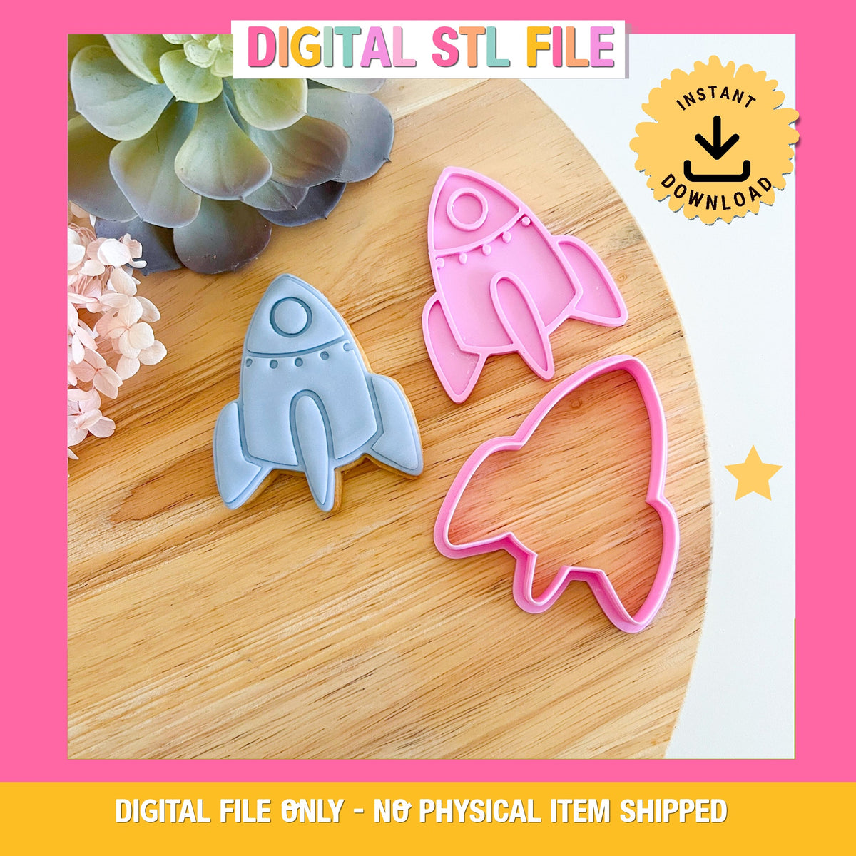 Rocket - Cookie Cutter & Stamp