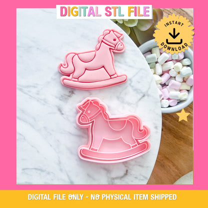 "Rocking Horse" Cookie Cutter & Stamp