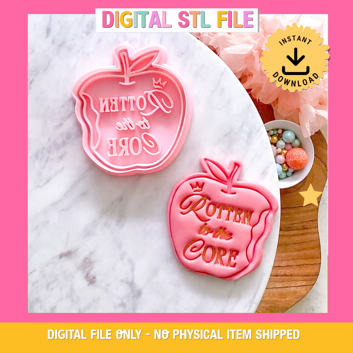"Rotten to the Core" Cookie Cutter & Stamp