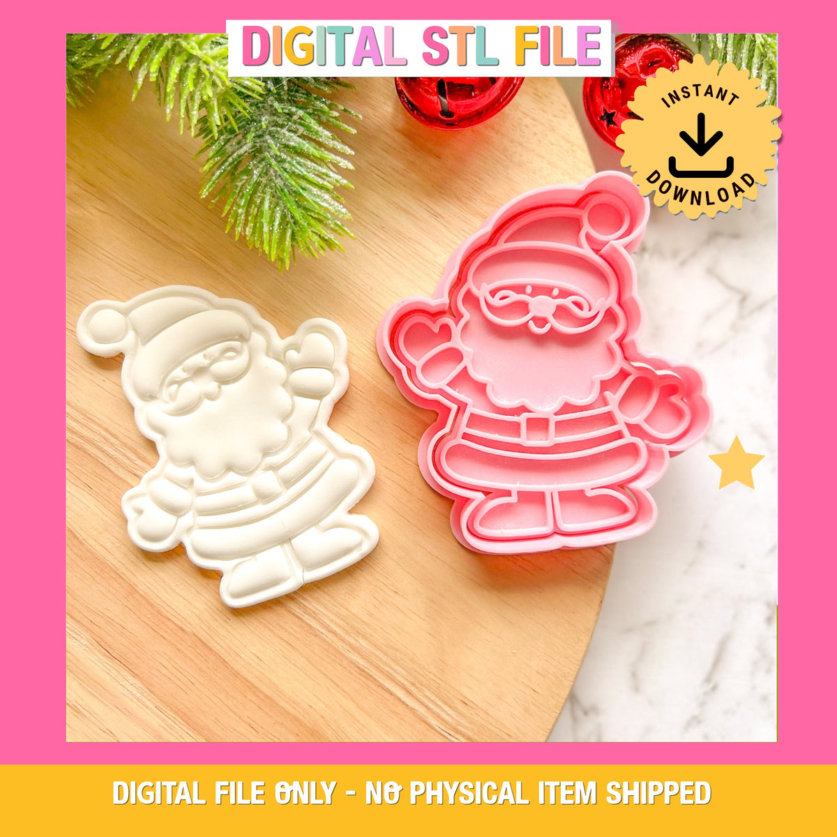 "Santa Wave" Cookie Cutter & Stamp