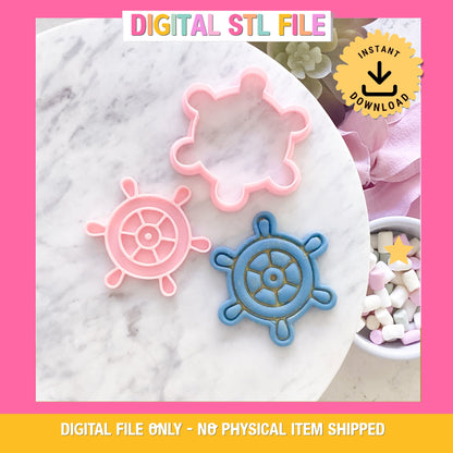 "Ships Wheel" - Cookie Cutter & Stamp