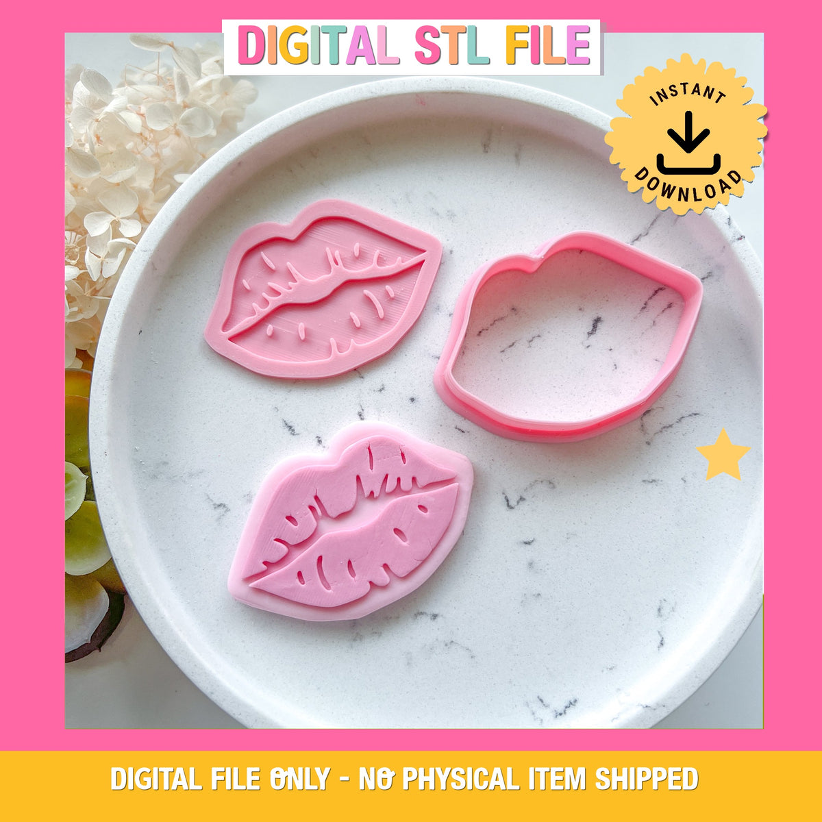 "Smooch" - Cookie Cutter & Stamp