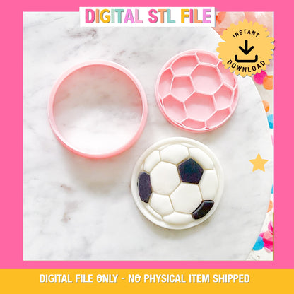 "Soccer Ball" - Cookie Cutter & Stamp