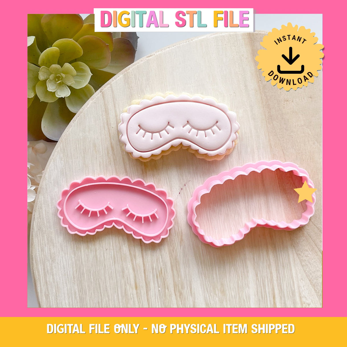 "Spa Mask" - Cookie Cutter & Stamp