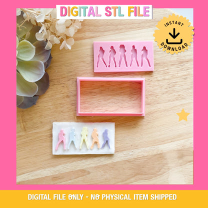 "Spice Girls" - Cookie Cutter & Stamp