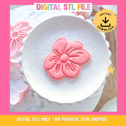 "Strawberry Flower" Cookie Cutter & Stamp