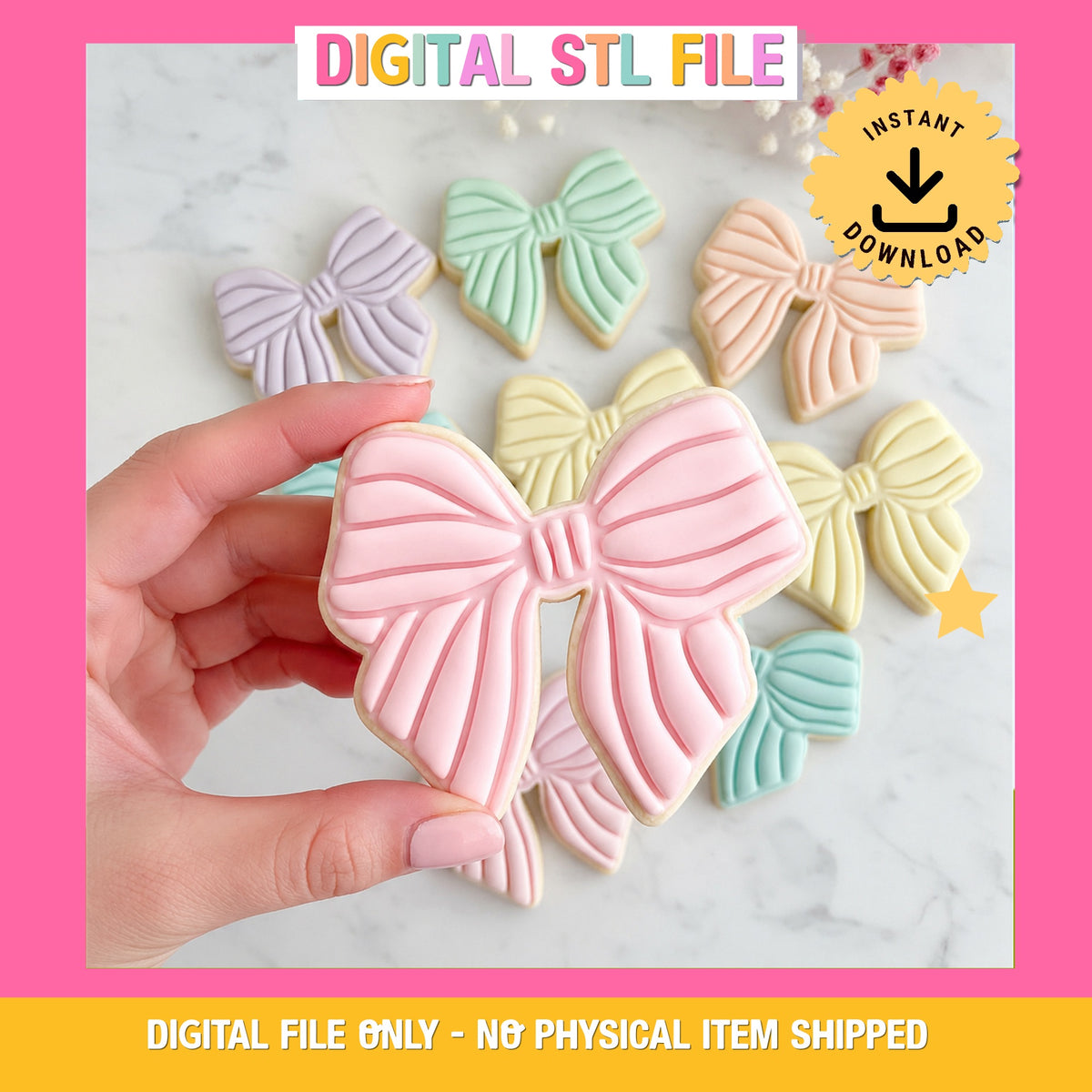 "Striped Bow" - Cookie Cutter & Stamp